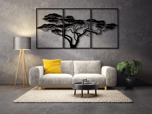 VAILLA Wanddeko, Wandbild aus Holz, Home Wall Art Dekoration 3D, Moderne Bilder für Zuhause Büro Schlafzimmer, Wohnzimmer und Küche (Baum 2)
