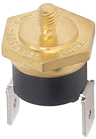 5 Stück KSD301 Thermostat Kupfer Temperaturkontrollschalter Bimetall M4 Normalerweise Geschlossen NC 250V Schnappscheibe Einstellen Temperaturschalter für Elektrohaushaltsgeräte(80℃)