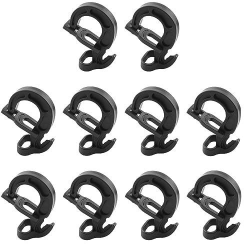 DGHAOP 10 ganci in plastica per corde elastiche, per corde elastiche da 1/4, 5/16 e 3/8