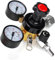 Eastpole Regulador de barril de CO2 de doble calibre de desconexión rápida con válvula de alivio de presión de seguridad 0-60 PSI 0-3000 presión del tanque