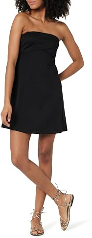The Drop Vienna Strapless Babydoll Mini Dress Robes, Noir, 3XL Grande Taille