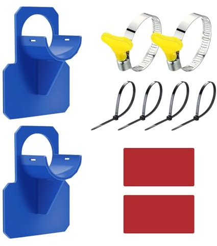 2 Stück Pool Schlauchhalter, Schwimmbad Rohrhalterung, Knickschutz, Anti-Durchstichen, Anti-Reißen, Zubehör für 26-38mm Poolschlauch (Blau)