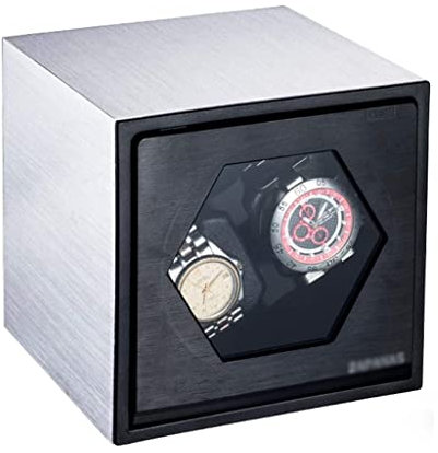 PIPONS Uhrenbox Automatische Uhrenbewegerbox for 2 mechanische Armbanduhrenbeweger Aufbewahrungsbox Display Herren Display-Organizer (Color : F, Size : 15 * 15 * 15.8cm)