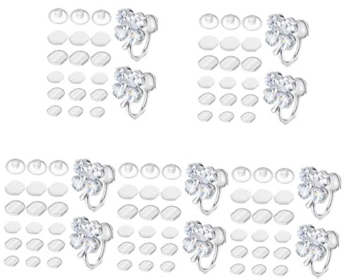 Sewroro 300stücke Silikon Ohrpolster Für Clip Ohrringe Antirutsch Ohrstopper Transparente Ohrkissen Für Angenehmen Tragekomfort Und Sicheren Halt