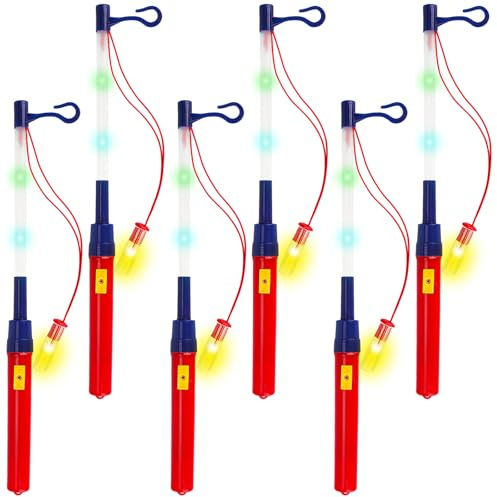 EKKONG Laternenstab 40cm LED-Laternenstäbe 6 Stück für Kinder, St. Martins-Paraden, Kindergarten, Kostümpartys, Halloween