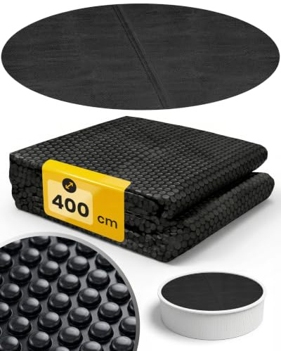 Miganeo Deluxe Solarfolie Ø 400 cm rund | schwarz | Solarplane für Pool | Poolheizung