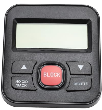 Bloqueur D'appels pour Téléphones Fixes, Dispositif de Blocage D'appels de 4000 Groupes avec écran LCD, Haute sécurité pour Prévenir Le Harcèlement, Boîte D'identification de
