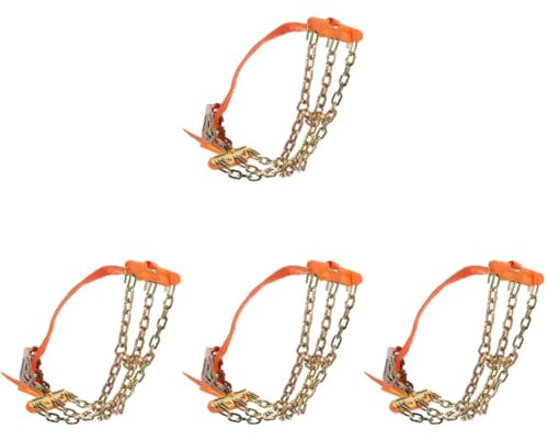 MUCKLILY 4stücke Auto Anti-rutsch Kette Universelle Notfall Schneekette Für Pkw Und Suv Hochleistungs-fahrzeug Rettungskette Optimaler Grip Bei Matsch Und Eis Robuste Reifenhilfe