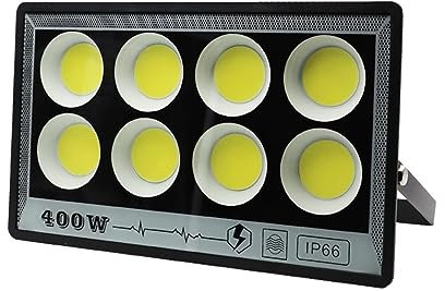 Foco Led Exterior, Reflector LED 500W 400W 100W 50W Alto Brillo IP66 Impermeable Al Aire Libre Proyector De Iluminación For Jardín Proyector De Pared Luces,para patios, garajes y más(COB 400W)