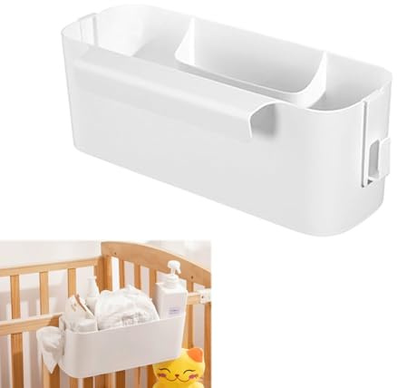 1 Stück Bett Organizer Zum Einhängen,Robuste Hängebett Bettablage Zum Einhängen,Aufbewahrungskorb Bettablage Mit Abnehmbarer Haken,Nachttisch Zum Einhängen Boxen Ans Bett für Büro,Wohnheim,Schulen