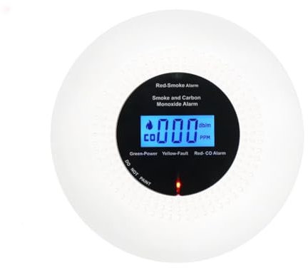 WIFI Version 10-Year Smoke and Carbon Monoxide Alarm, Battery (Not Included) Operated, Photoelectric & Electrochemical Sensors, EN14604/EN50291 Certified, Ceiling/Wall Mounted
