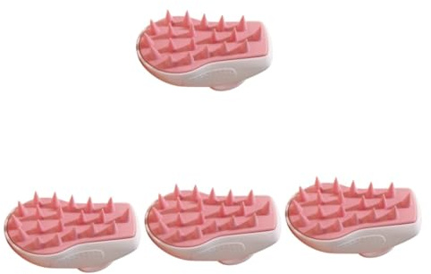 DEARMAMY 4 Stück Silikon-Shampoo-Kamm scalp massage brush massagebürste für die kopfhaut sculp massagebürste kleiner Haarwäscher Duschsachen für Teenager-Mädchen Kamm aus Silikon