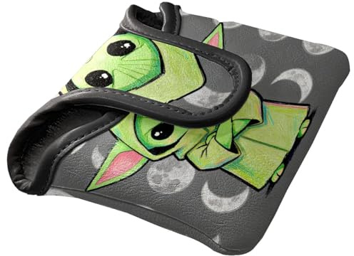 Golf Club Head Cover Baby Yoda with Soft Velvet Lining - Waterproof Stain-Resistant PU Leather