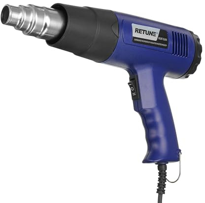 Yasta Pistola Termica Professionale 1800W - Termosoffiatore ad Aria Calda 400°C/600°C con Selettore Doppia Intensità (Min/Max) - Ideale per Cake Design, Lavorazione Isomalto, Sverniciatore Elettrico