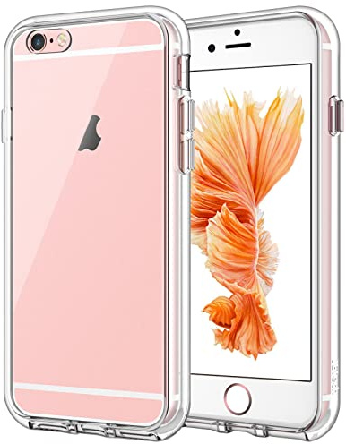 JETech Hülle für iPhone 6s/6, Anti-Vergilbung, Durchsichtig | Stoßschutz, Kratzfeste Harte PC-Rückseite, Robuster Transparenter TPU-Rahmen