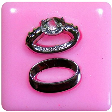 Wedding & Engagement Rings Silicone Mould Mold for Cake Decorating Cake Cupcake Toppers Icing Sugarcraft Tool by Fairie Blessings