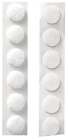 Rayher Hobby 7898500 Klettverschluss-Punkte rund, 12 mm, 20 Paar, Weiss/Opulenter Garten