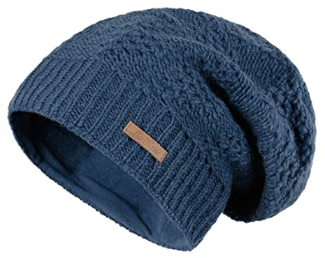 McRon Damen Gefütterte Beanie Wollmütze Lina
