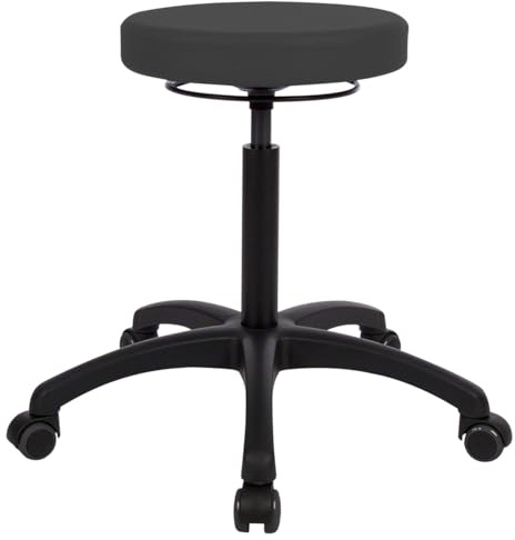 Sport-Tec Drehhocker Standard mit Komfort-Polster und Rollen, Rollhocker Arbeitshocker