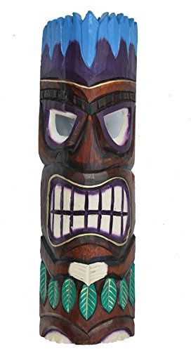 Interlifestyle Wandmaske 50cm Tiki Dekoration Holzmaske Motivmaske Tiki