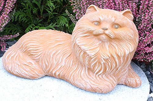 STEINFIGUREN SPICKER Steinfigur Katze, 178/3 Gartenfigur Steinguss Tierfigur Terrakotta Patina