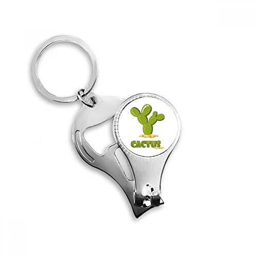 Cactus piante succulente in vaso verde anello portachiavi multifunzione tagliaunghie apribottiglie regalo