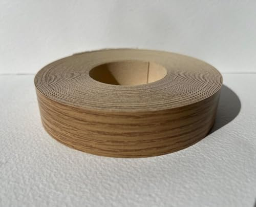 Vale Veneers Pre Glued Iron on Classic Oak Melamine Edging Tape 22mm wide x 5 metres