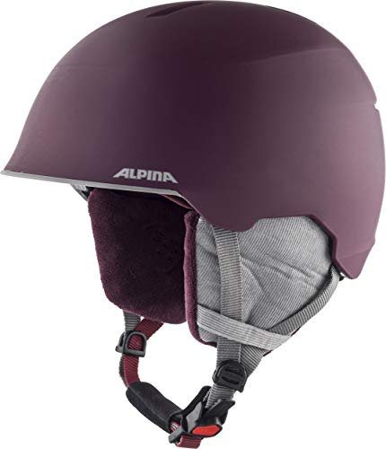 Alpina MAROI JR - Sicherer, Bruchfester & Individuell Anpassbarer Skihelm Für Kinder, Charcoal-neon matt, 53-57 cm