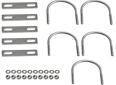 Yibuy U-Bolzen aus Edelstahl, M6, 60 mm, 5 Stück Geeignet zum Befestigen von Rohren und Stangen