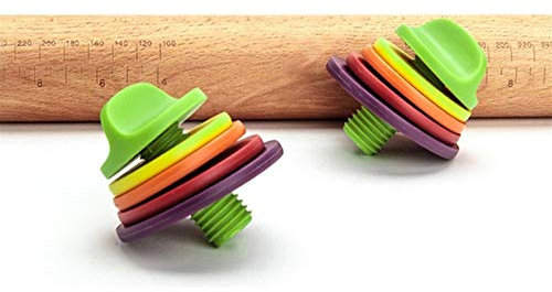 DCMIN Rouleau à Pâtisserie Réglables, Amovibles Bague de Marquage Bois Rolling Pin pour Fondant Fond de Tarte Pâte à Biscuit Pâte à Pâtisserie (Size : 42cmx6.5cm)