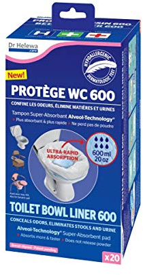 Dr. Helewa Carebag WC Toiletten Hilfe Cleanis Wegwerf Toilette Urlaub Outdoor Camping Caravan Wohnmobil Boot Bus Toilettenstuhl Eimer Medizinische Pflege Behinderung (1 Set=20Stk)