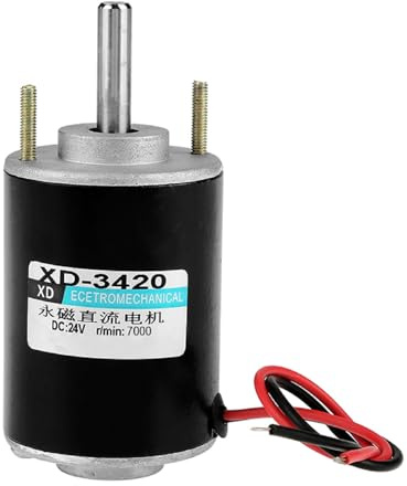 KSTE Moteur à Aimant Permanent, XD-3420 30W aimant permanent moteur à courant continu à haute vitesse CW/CCW pour Générateur Bricolage (24V 6000rpm)