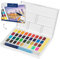 Faber-Castell 169736 - Aquarellfarben, 36 Farbnäpfchen, inkl. Mischpalette und Wassertankpinsel