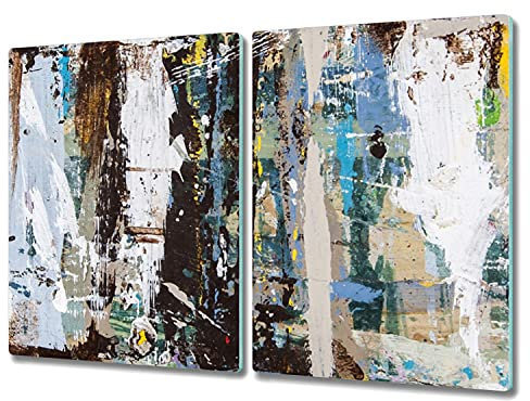 Coloray Herdabdeckplatte 2x40x52 Schneidebrett Kochplattenabdeckung Küchenbrett Hackbrett - gesalbt Wand