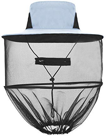 Sonnenhut Netzhut Anglerhut Fliegenschutz Imkerhut Camouflage Moskitonetz Kopf Schleier Gesicht Mesh Kopf Abdeckung Anti-Mücken Bienen Anti-Insekten Camping Angeln Hut mit Netz Wandern Exploration