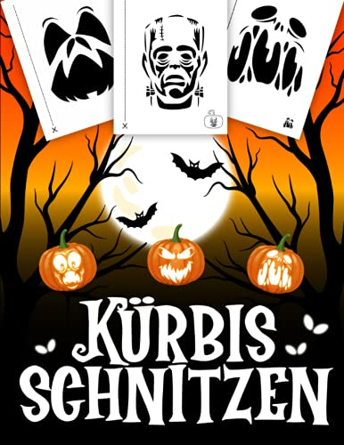 Kürbis Schnitzen: 50 Gruselige und Lustige Halloween Schablonen zum Kürbisschnitzen