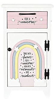 DKD Home Decor Comodino di colore giallo, bianco, grigio e rosa, assortito (40 x 29 x 73,5 cm)