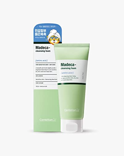 CENTELLIAN 24 Cleansing Foam with Centella Asiatica, TECA, Amino Acid - Korean Skin Care Hypoallergenic Face Wash - Gentle, Exfoliating Daily Cleanser (5.64 oz) by Dongkook Pharmaceutical