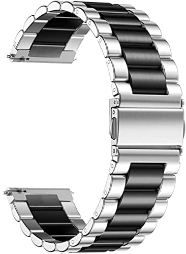 Blueshaweu Bracelet de montre unisexe en acier inoxydable à libération rapide pour montres de 16 mm, 18 mm, 19 mm, 20 mm, 22 mm, 24 mm, 24mm