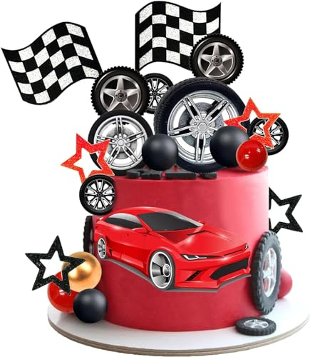 Racing Car Cupcake Toppers, Cars Torte Topper, Auto Cupcake Toppers, Rennwagen Tortendeko Geburtstag, Rennwagen Kuchen Deko, Auto Kuchen Topper, Geburtstag Tortendeko Cars