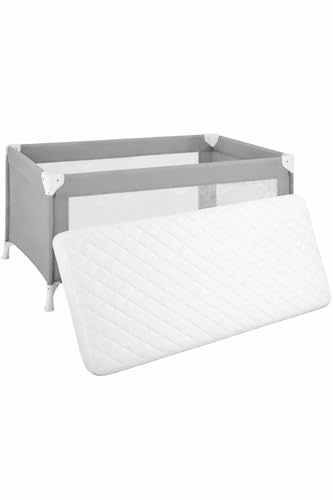 Bluemoon Bedding SnüzPod3 Replacement Baby Crib Mattress – 44cm x 80cm – Premium Foam Mattress With Breathable Cover Offering Expert Recommended Support for Newborns, White