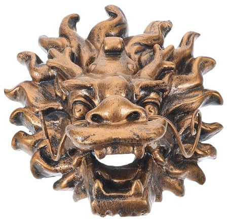 FUNOMOCYA Drachenkopf Springbrunnen Auslass Gartendeko Wasserauslass Gartenbrunnen Außenbereich Resin Dekor Für Terrasse Villa Wasserspiel