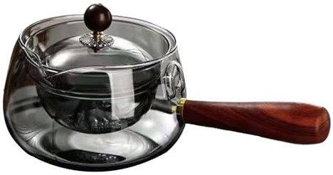 Teiera girevole, 500 ml, infusore per tè staccabile, lavabile in lavastoviglie, teiera sfusa, teiera in vetro con infusore staccabile per tè sfuso
