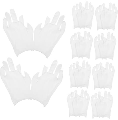 iplusmile 12paare Baumwollhandschuhe Für Erwachsene Arbeitshandschuhe Feuchtigkeitsspendende Handschuhe Weisse Aus Baumwolle Für Damen Und Herren Atmungsaktiv Und Bequem Geeignet Für