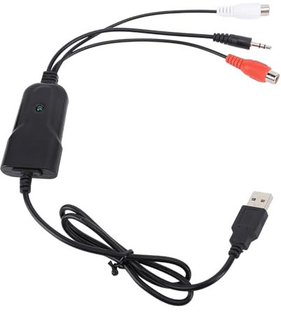 Tarjeta de Captura de Sonido USB, Admite Formato de Mp3 de Captura de Sonido USB para Reproductor de Discos