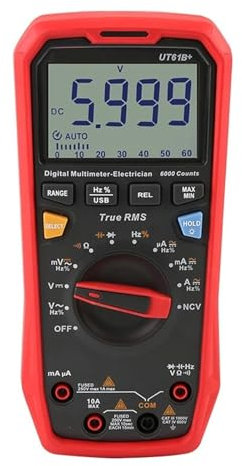 Multimetre Numerique, Multimètres numériques professionnels 1000 V, voltmètre, testeur de condensateur, True RMS, multimètre autoe(61B Plus)