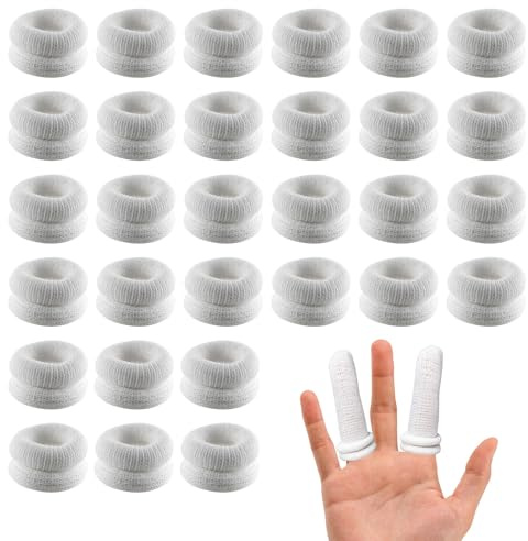 30 Pcs Finger Bandages Tubular,Finger Bandage,Finger Dressing First aid,Finger Tube Bandage,Cotton Finger Cover for Work Kitchen Finger Protection