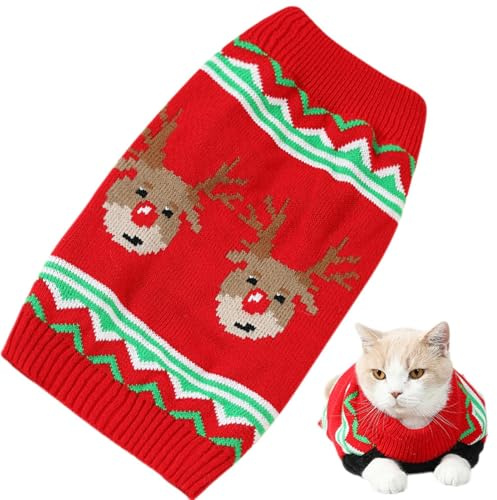 Weihnachts-Welpenpullis,Weihnachten Hundebekleidung | Weihnachten | Hundepullover Warme Hundeshirts | Atmungsaktives Hundetuch Haustierzubehör für alle Rassen Katzen Hunde