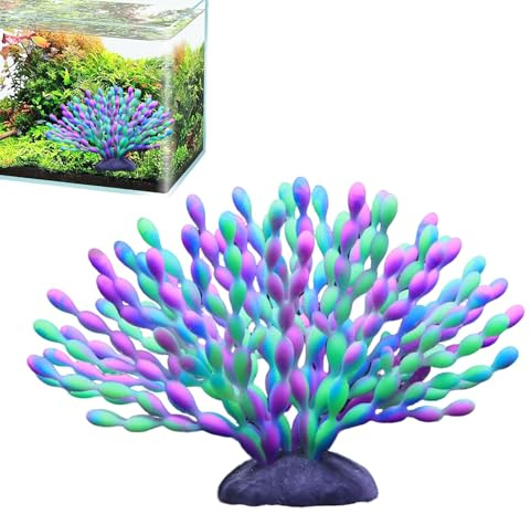 Akvarium Korall Silikon Gradientfärg Realistisk