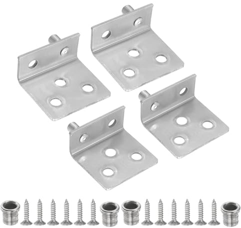 QUARKZMAN 2 Juego Bisagra Pivote 35 X 32 Mm Bisagras Eje Oculto Color Plata | Acero Inoxidable Uso Intensivo, Con Kit Casquillo, Para Puertas Madera Y Gabinetes Muebles